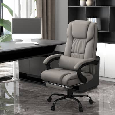 High Back Executive Office Chair 6 Point Vibration Massage Recliner Chair with Lumbar Support and Remote