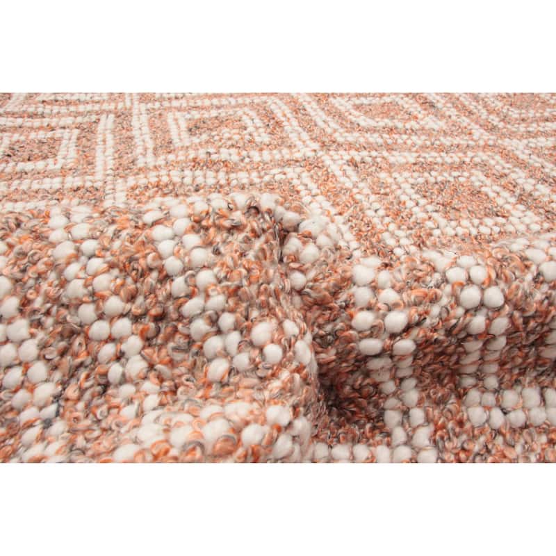 ECARPETGALLERY Braid weave Sienna Copper Wool Rug - 5'2 x 7'11