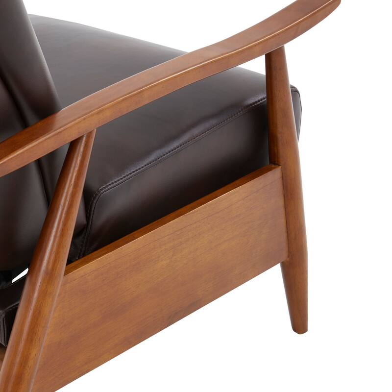 Sienna Upholstered Wood Push Back Recliner by Greyson Living
