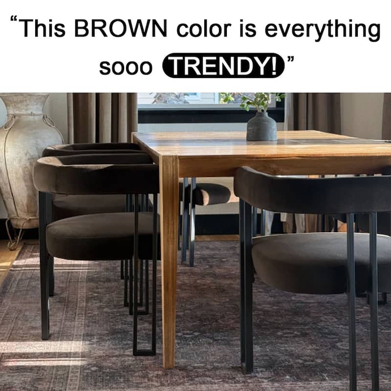 Upholstered Velvet Armchair (Set of 2)