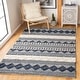 preview thumbnail 9 of 71, SAFAVIEH Handmade Natura Annedorte Wool Rug 10' Square - Navy/Ivory - Square