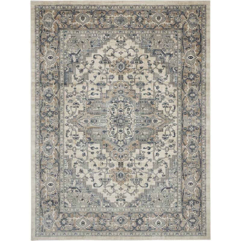 Mebus Power Loomed Traditional Area Rug By HomeRoots - 180' X '144' X '0.32