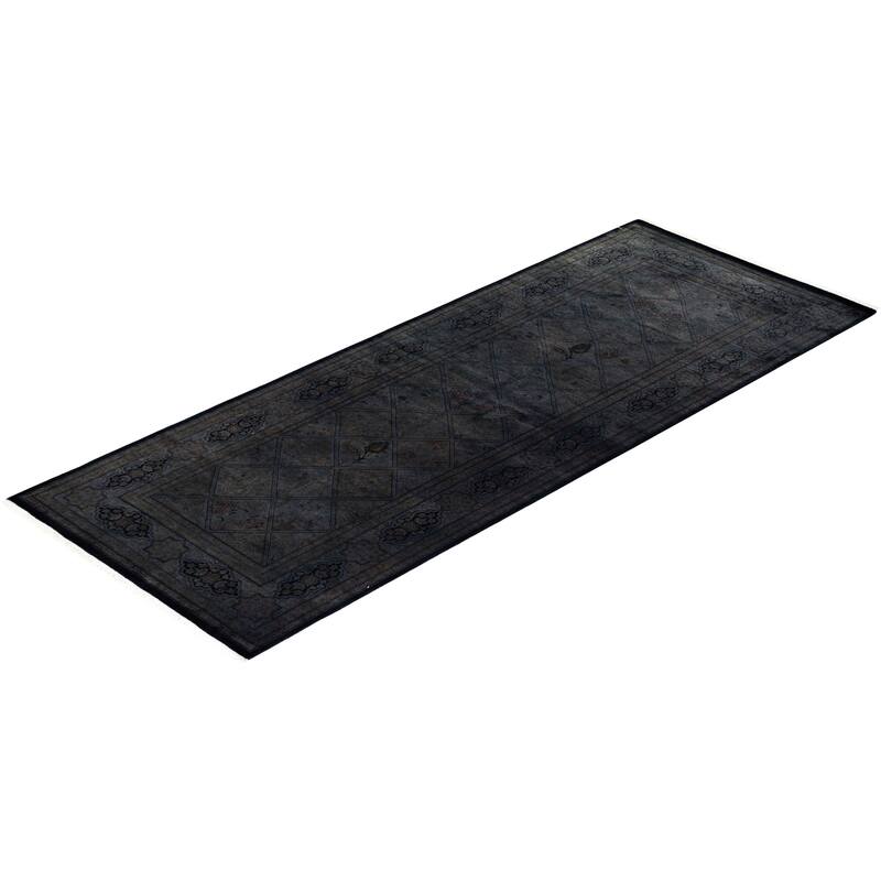 Fine Vibrance, One-of-a-Kind Hand-Knotted Runner Rug - Brown, 3' 1" x 7' 10" - 3' 1" x 7' 10"