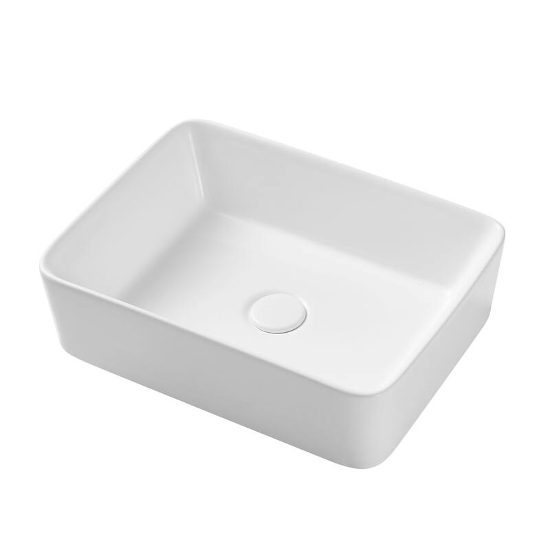 Eridanus 19" x 15" Rectangular Countertop Bathroom Vessel Sink