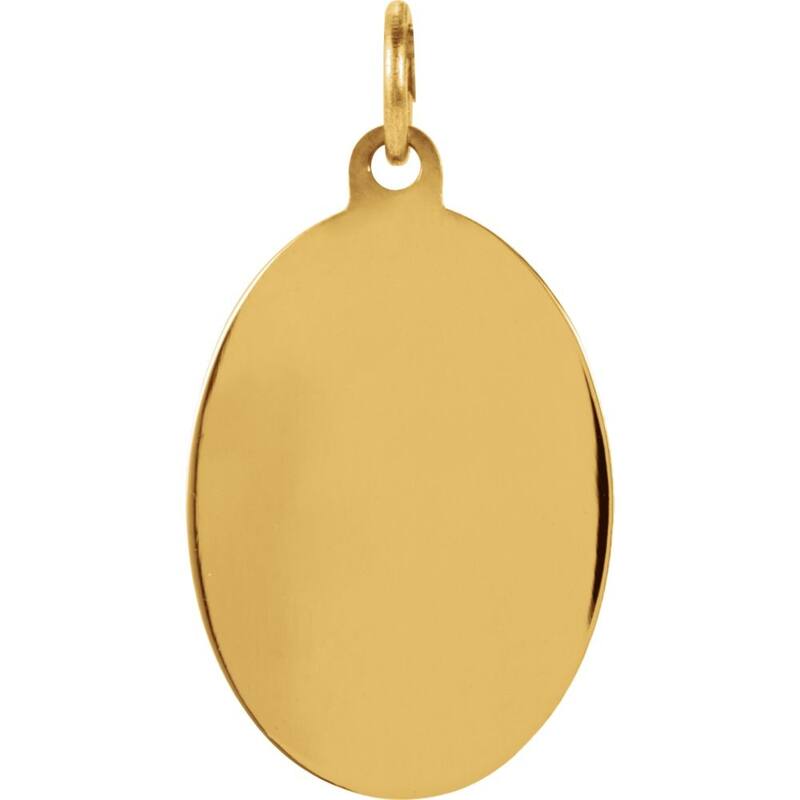 Curata Pendant Necklace 14k Yellow Gold 19x13.5mm Polished Oval St. Joseph Medal Jewelry Gifts for Women