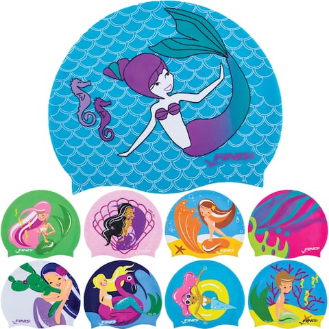 FINIS Kid's Mermaid Collection Silicone Swim Cap - One Size