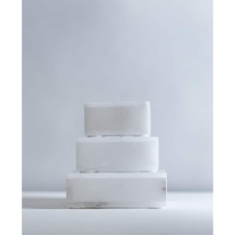 Sm. Alabaster Square Box