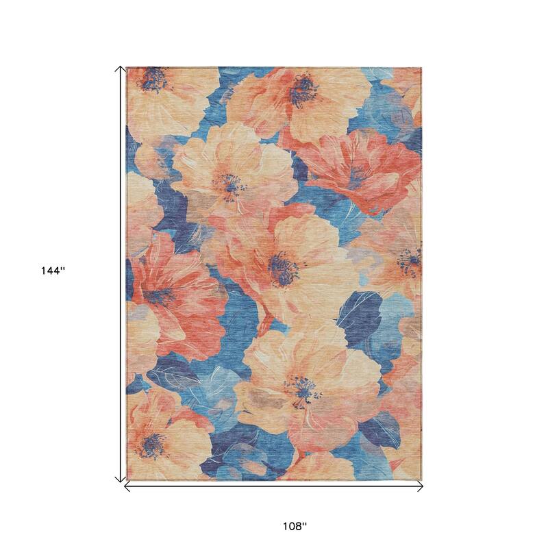 HomeRoots Floral Transitional Rectangle Outdoor Rug