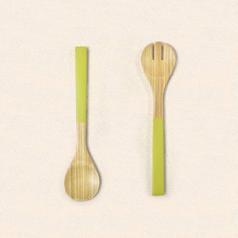 Tropics Bamboo Bowl and Utensil Set