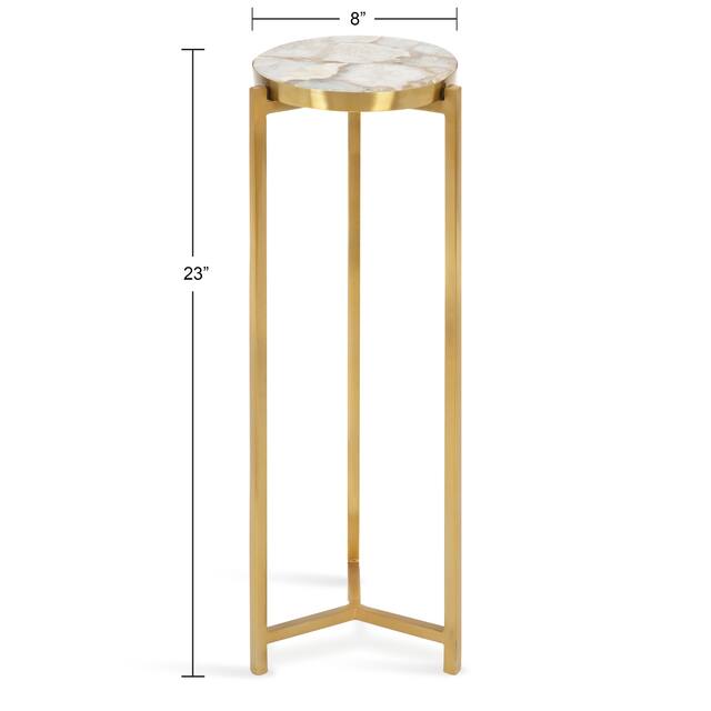 Kate and Laurel Aguilar Glam Drink Table - 8x8x23