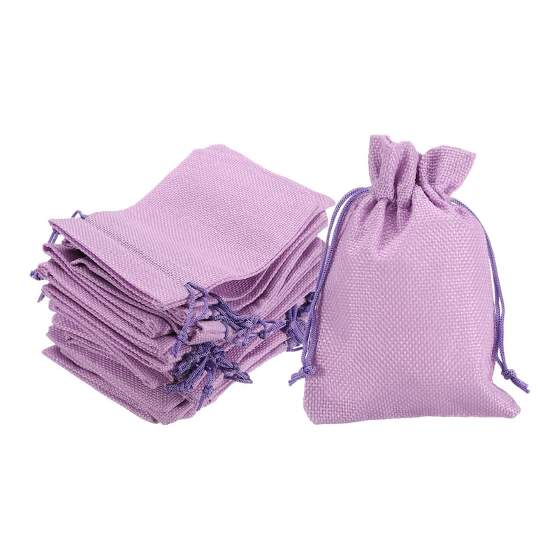 25Pcs Drawstring Burlap Gift Bags 4" x 5.5" Linen Sack Jewelry Pouches - 4" x 5.5"