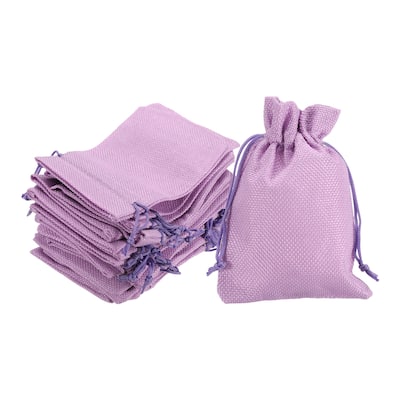 25Pcs Drawstring Burlap Gift Bags 4" x 5.5" Linen Sack Jewelry Pouches - 4" x 5.5"