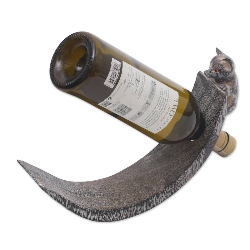 Handmade Wood bottle holder (indonesia)
