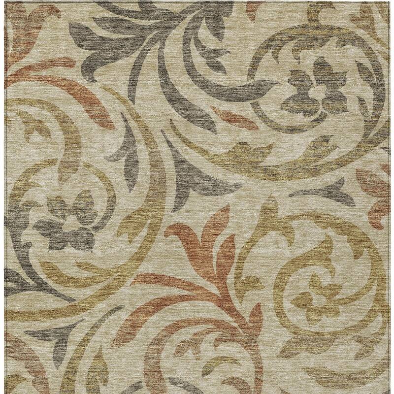 HomeRoots Floral Transitional Rectangle Outdoor Rug