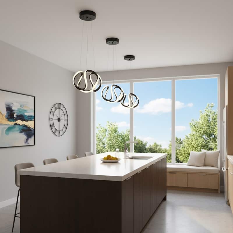 Artcraft Mira - LED Pendant - 15W - Black