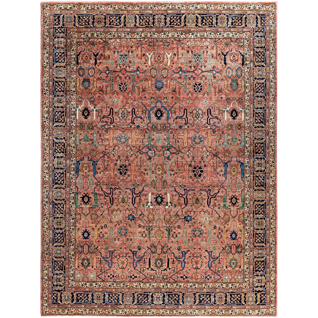 Serapi One-of-a-Kind Hand-Knotted Area Rug - Pink - 8' 11" x 12' 0"