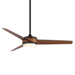 Mod Indoor and Outdoor 3-Blade Smart Compatible Ceiling Fan 54in with 3000K LED Light Kit and Remote Control