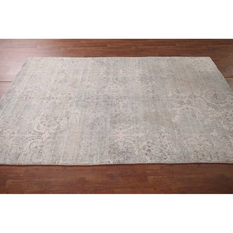 Abstract Indian Area Rug Handmade Wool Carpet - 4'11"x 7'10"