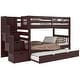preview thumbnail 30 of 35, Taylor & Olive Trillium Twin over Twin Stairway Bunk Bed, Twin Trundle