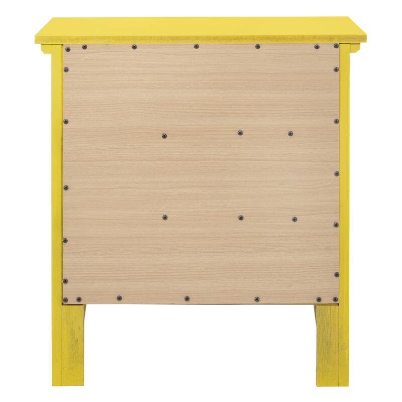 Yellow Casual Nightstand with Bright and Fun Design