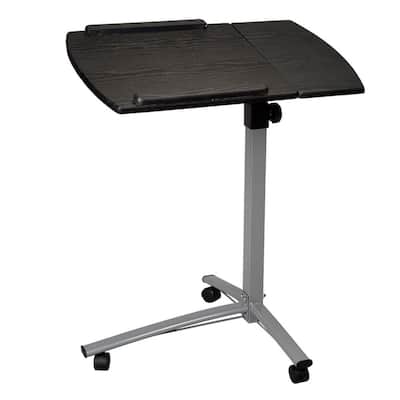 Black Melamine Steel Adjustable Lifting Computer Desk Space-Saving