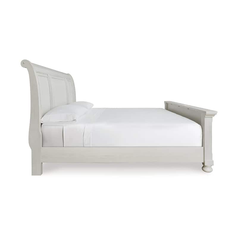 Signature Design by Ashley Robbinsdale Antique White Sleigh Bed