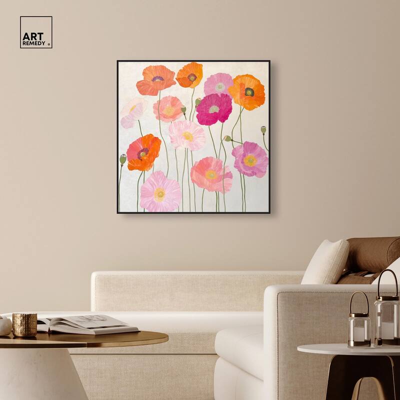 Sunset Poppy Chorus II Canvas by Art Remedy