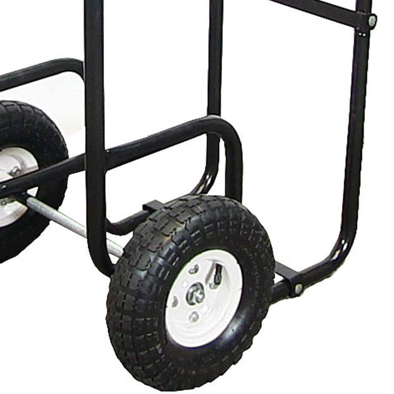 Sunnydaze Steel Firewood Log Cart Carrier with Heavy-Duty Waterproof Cover