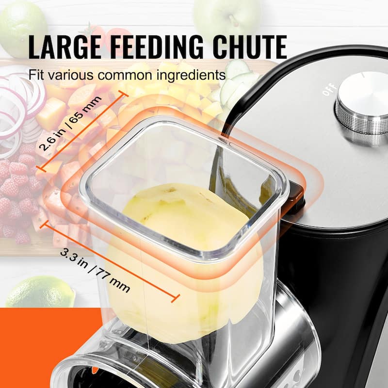 VEVOR Electric Grater Salad Maker Electric Vegetable Slicer Shredder Chopper for Fruits Food Cutter for Vegetables and Cheeses