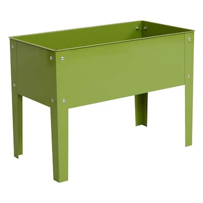 Outdoor Elevated Garden Stand 24.5" x 12.5" Flower Bed Box - 24.5" x 12.5" x 18.0"
