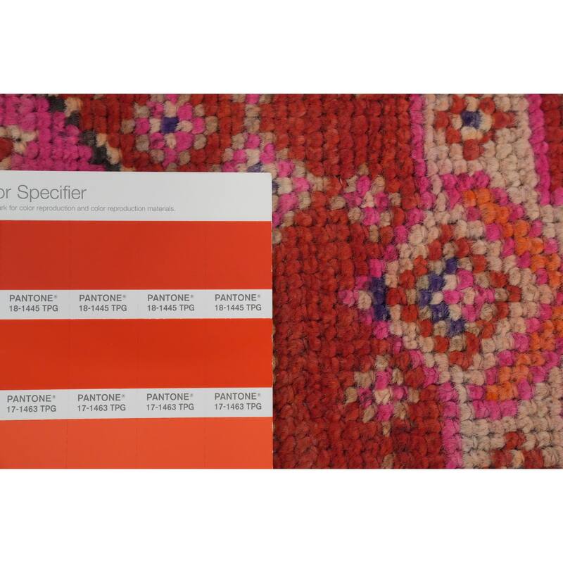 Hand Knotted Oriental 100% Wool Carpet Traditional Tribal Oranges & Rust Lori Runner Rug - 11' 10'' X 3' 1''