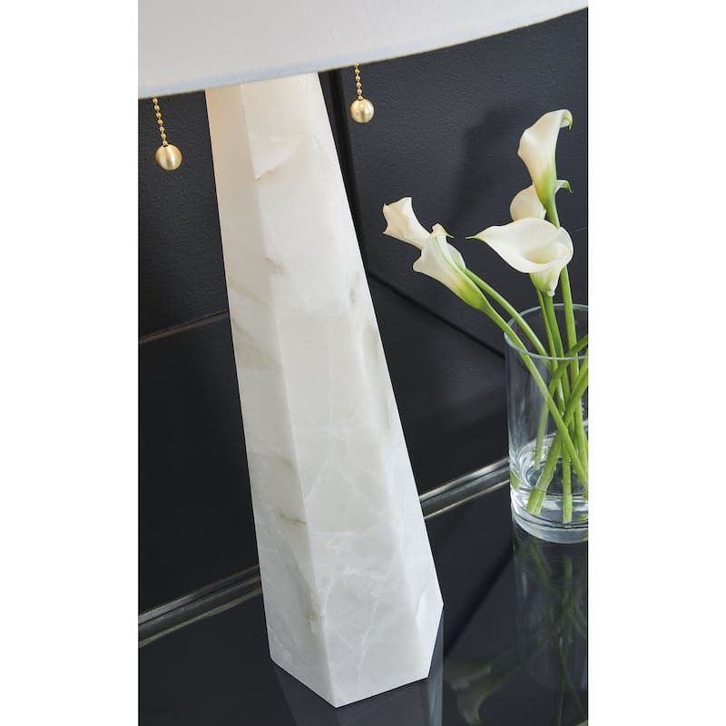 Signature Design by Ashley Laurellen White Table Lamp - 16.88" W x 16.88" D x 32.5" H
