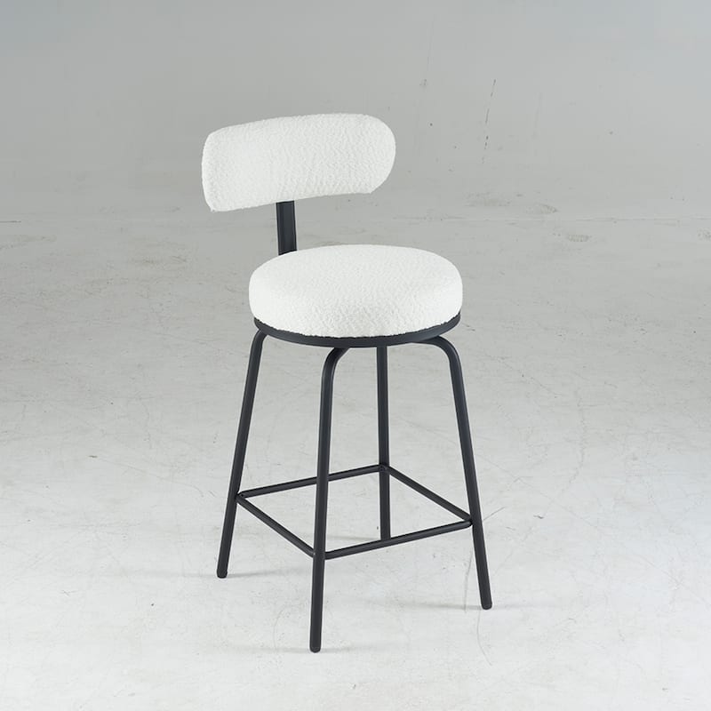 Upholstered Swivel Bar Stools Side Chairs Set of 2