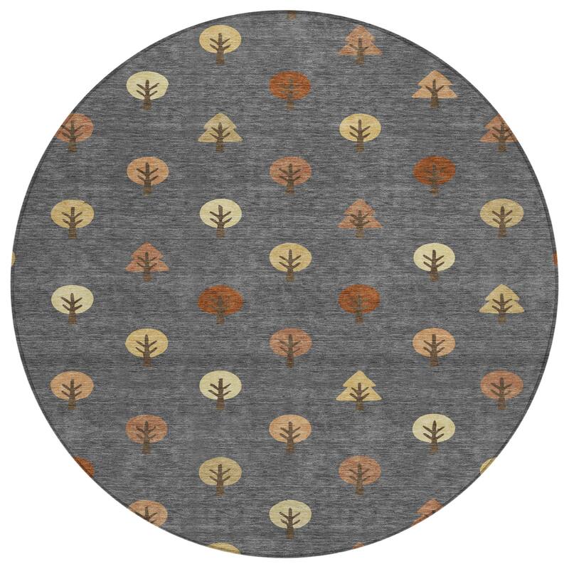 Machine Washable Indoor/ Outdoor Modern Mulvane Chantille Rug