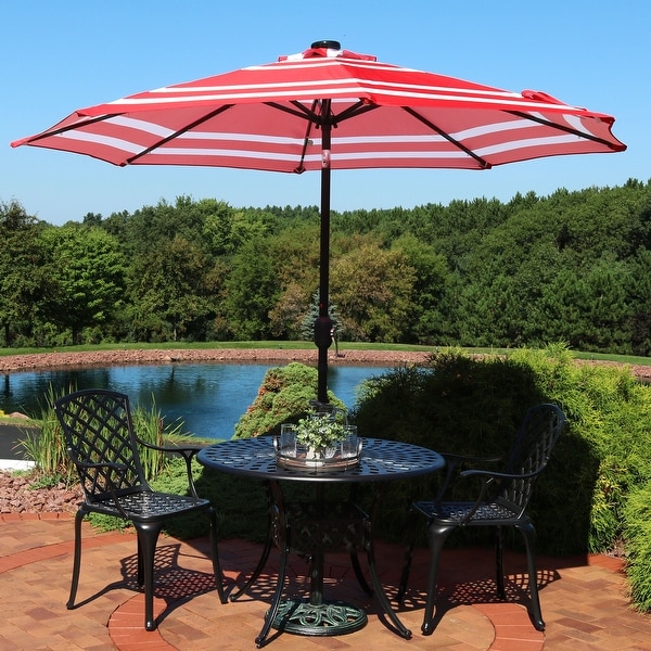 Red patio hotsell set with umbrella