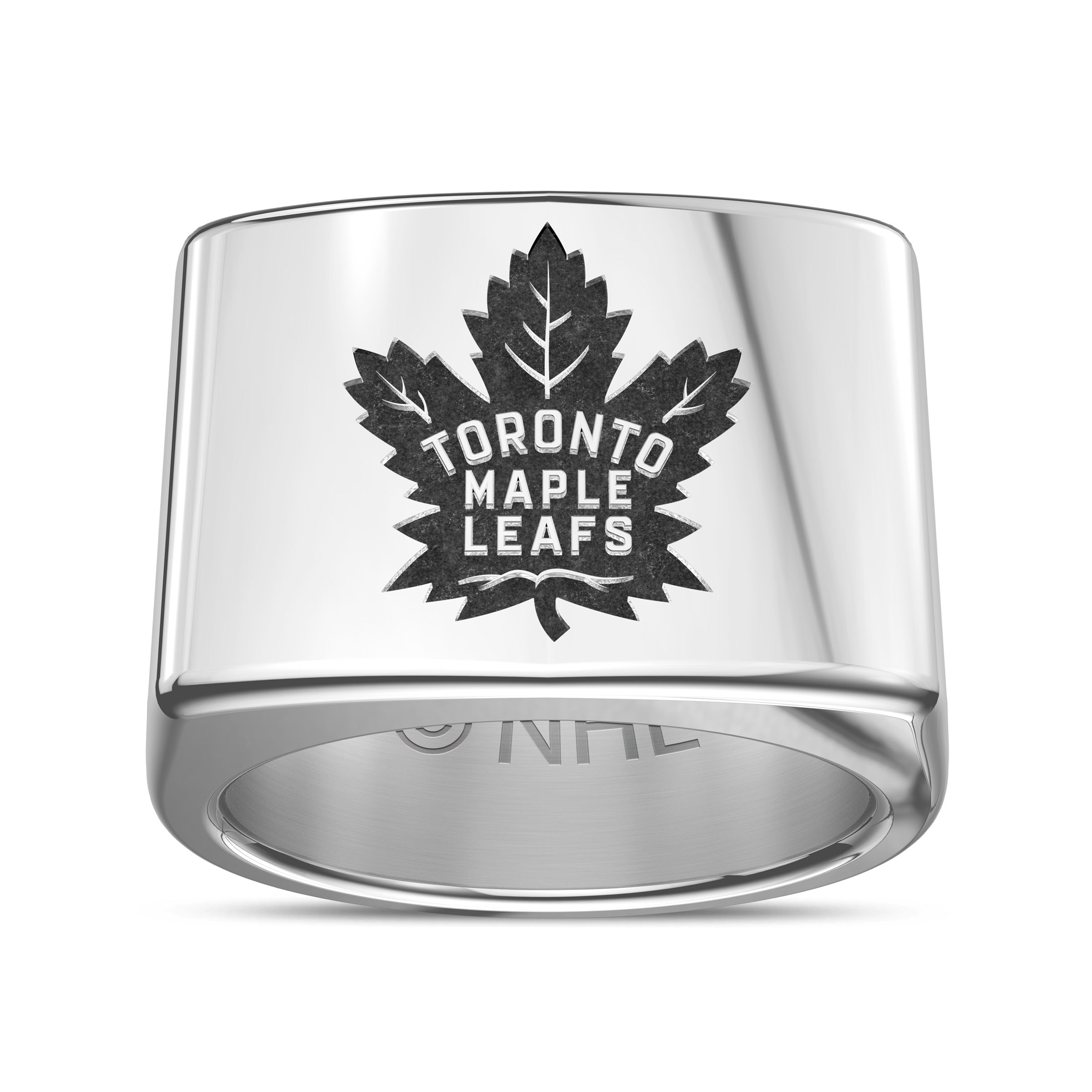 Toronto Maple Leafs Engraved Sterling Silver Signet Ring