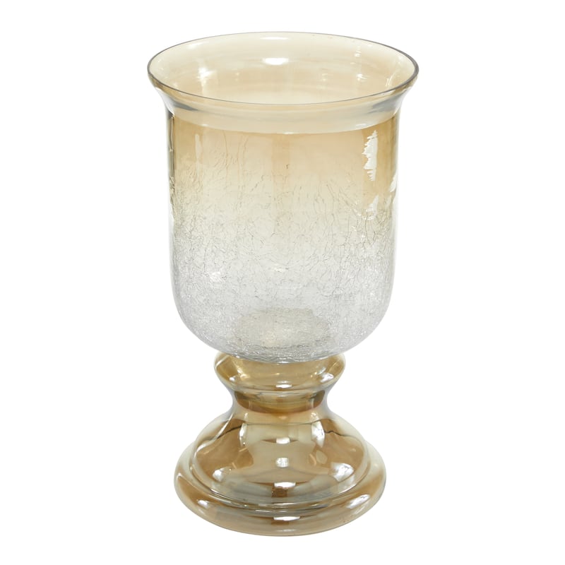 Glass Traditional Hurricane Lamp - 7 x 7 x 14