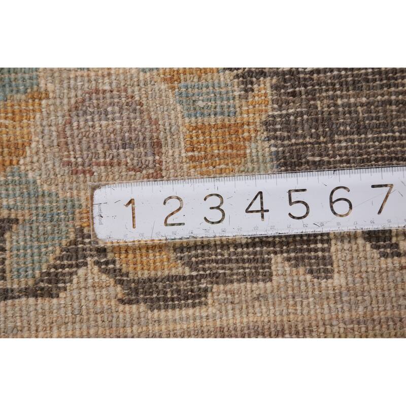 Hand Knotted Oriental 100% Wool Carpet Transitional All-Over Purples Oushak Area Rug - 9' 8'' X 8' 3''