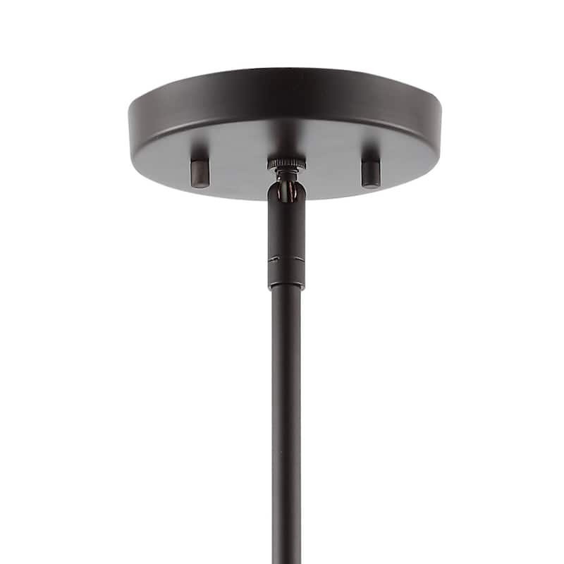 Cora 10.38" 1-Light Industrial Farmhouse Iron LED Pendant, Oil Rubbed Bronze by JONATHAN Y