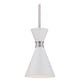 preview thumbnail 1 of 6, Kovacs Conic 5-1/2" Wide Single Light Mini Pendant with Glitter Gloss Brushed Nickel