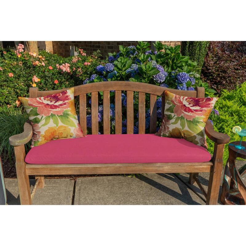 Casual Cushion Floral 1-Piece Indoor/Outdoor Square Throw Pillow, 15"W x 15"L, Muree Primrose - 15"W x 15"L