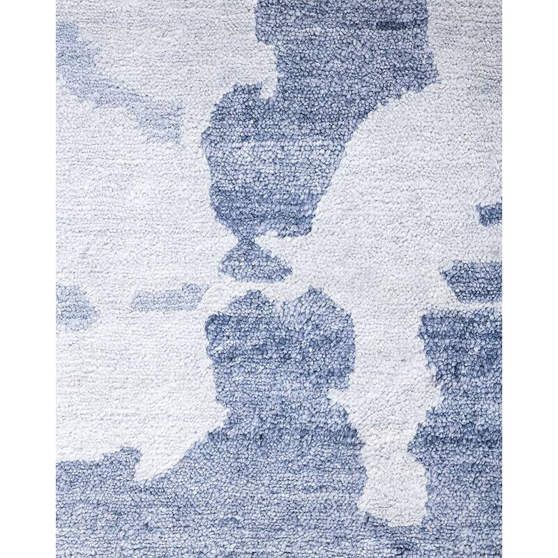 Modern One-of-a-Kind Hand-Knotted Area Rug - Gray, 9' 2" x 12' 0" - 9' 2" x 12' 0"