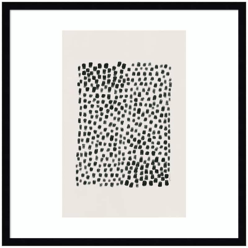 Kate and Laurel Abstract Black by Gabrielly Guedes Framed Wall Art Print - 25x25