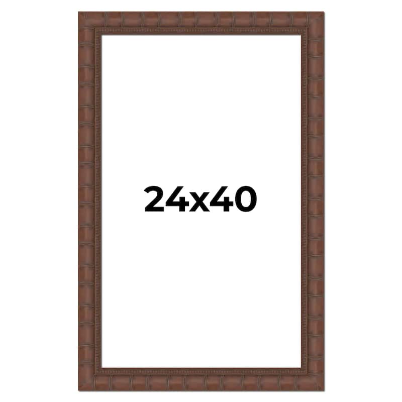 24x40 Frame Pewter Solid Wood Picture Frame Width 1.625 Inches | Interior Frame Depth 0.6875 Inches