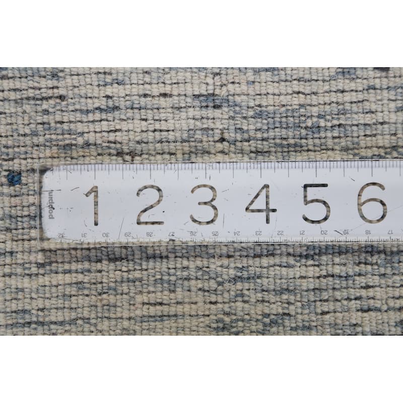 Hand Knotted Oriental 100% Wool Carpet Tribal Animal Pictorial Greys & Charcoal Gabbeh Area Rug - 9' 11'' X 7' 11''