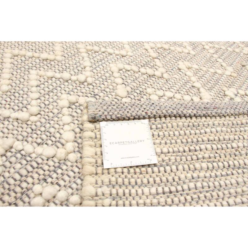 ECARPETGALLERY Braid weave Sienna Cream Wool Rug - 5'2 x 7'11