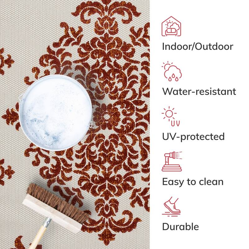 Well Woven Dorado Arid Modern Indoor Outdoor Medallion Area Rug