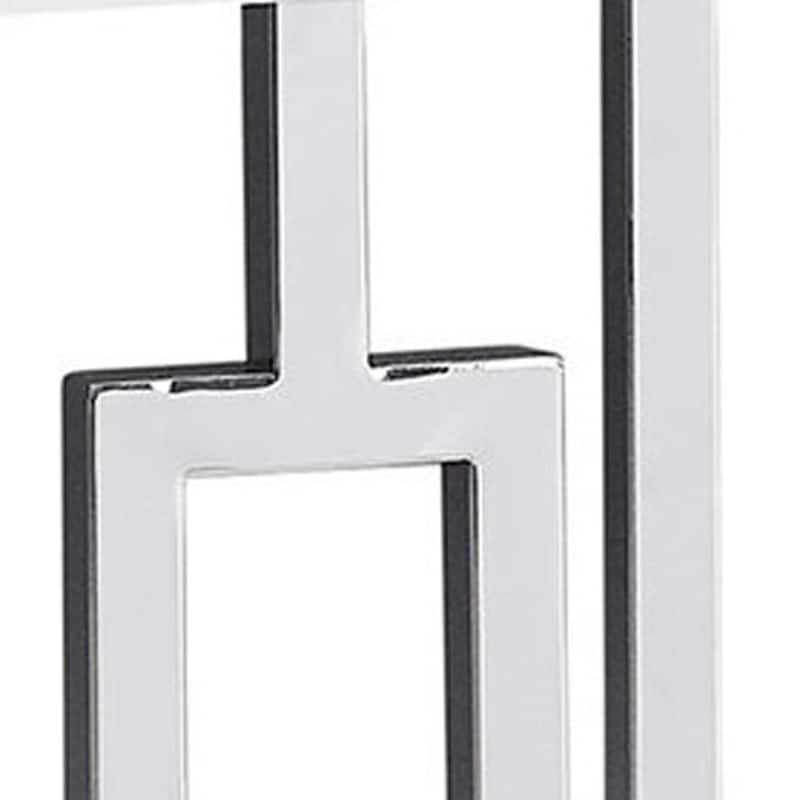 HomeRoots 47" White Floor Shelf Console Table With Storage - 47.25 in. x 31.75 in. x 12.00 in.