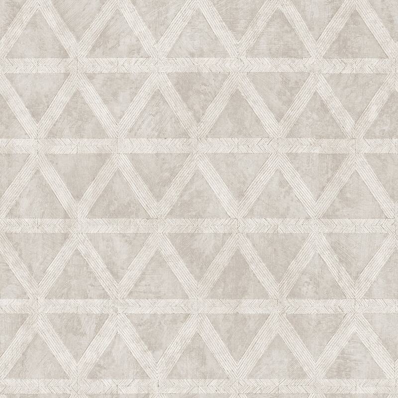 Galerie Wallcoverings Utopia Collection Tri Prism Effect Sheen Finish Vinyl on Non-woven Wallpaper Roll - 33-feet long x 21-inches wide - Cream