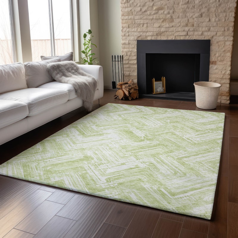 Premium Washable Super Soft Blurred Chevron Mayfield Rug